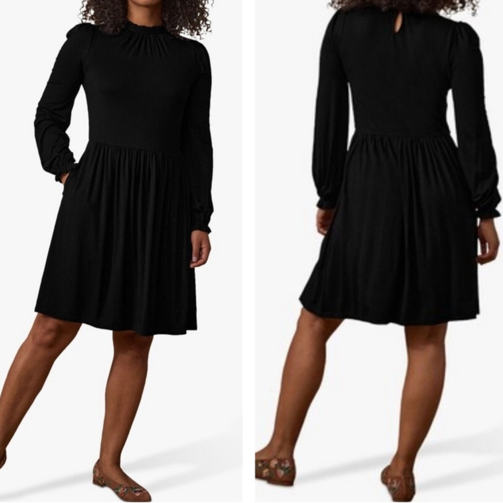 Boden Black Clara Soft Jersey Dress